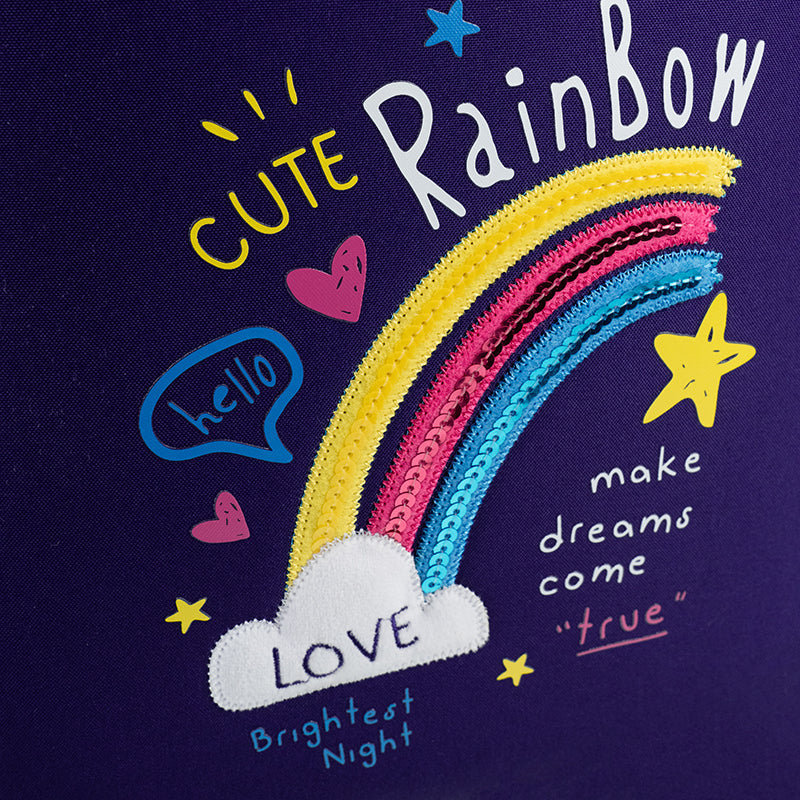 Backpack GoPack Education semi hard-shaped GO24-165M-1 Cute Rainbow