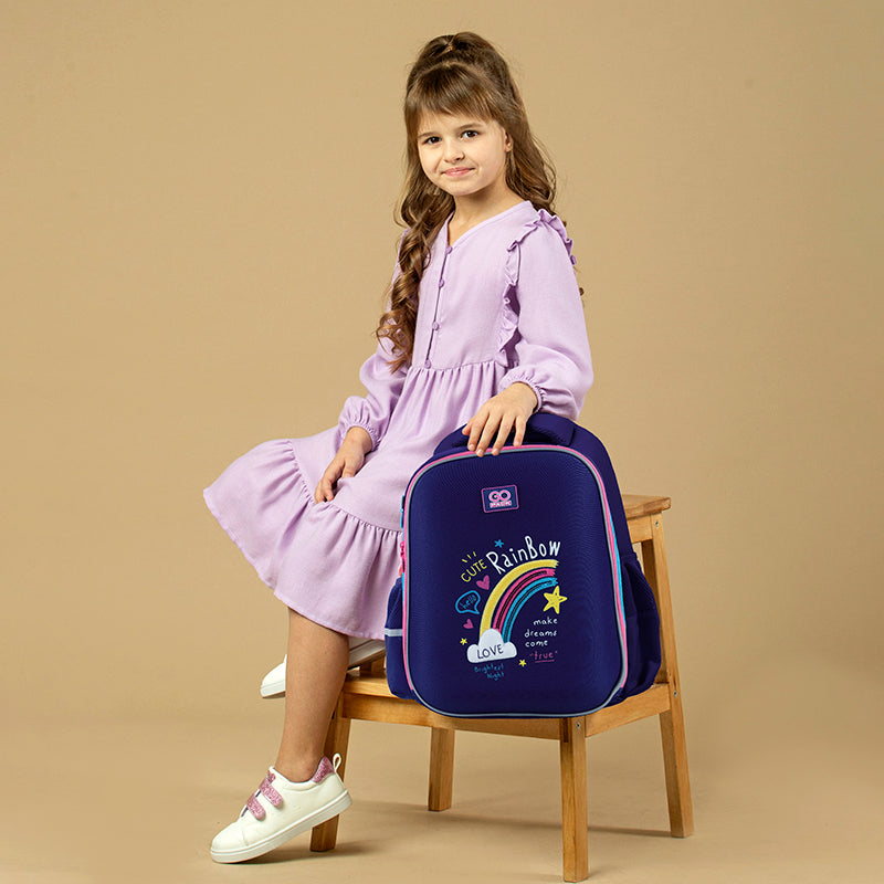 Backpack GoPack Education semi hard-shaped GO24-165M-1 Cute Rainbow