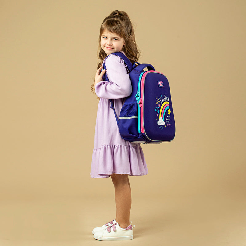 Backpack GoPack Education semi hard-shaped GO24-165M-1 Cute Rainbow