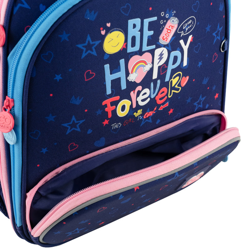 Backpack GoPack Education hard-shaped GO24-597M-3 Be Happy