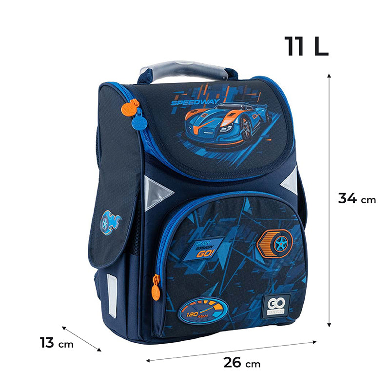 Backpack GoPack Education hard-shaped GO24-5001S-7 Speedway