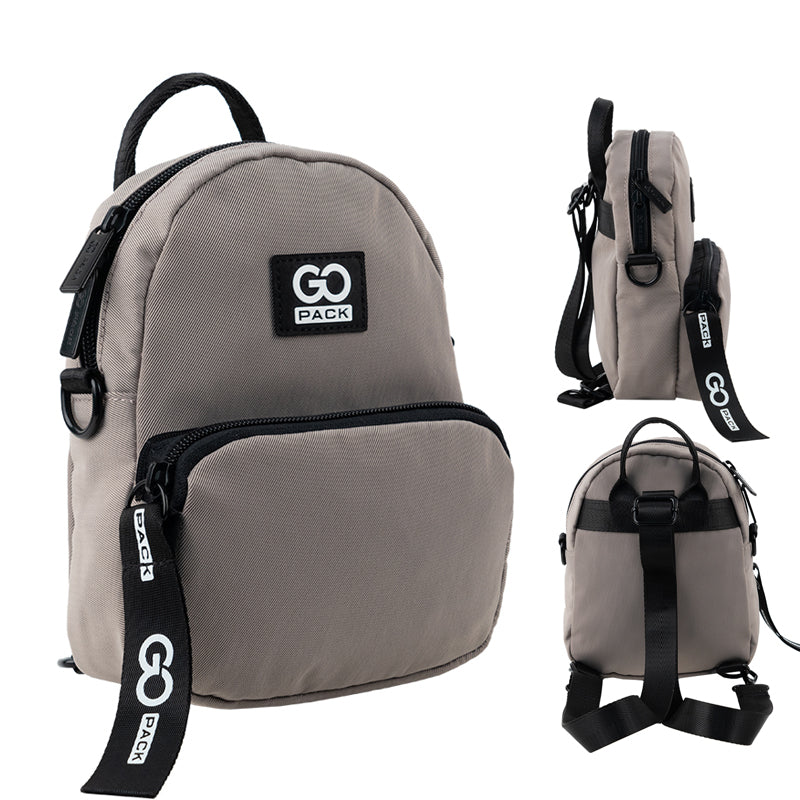 Mini convertible backpack GoPack Education Teens GO24-181XXS-1 beige