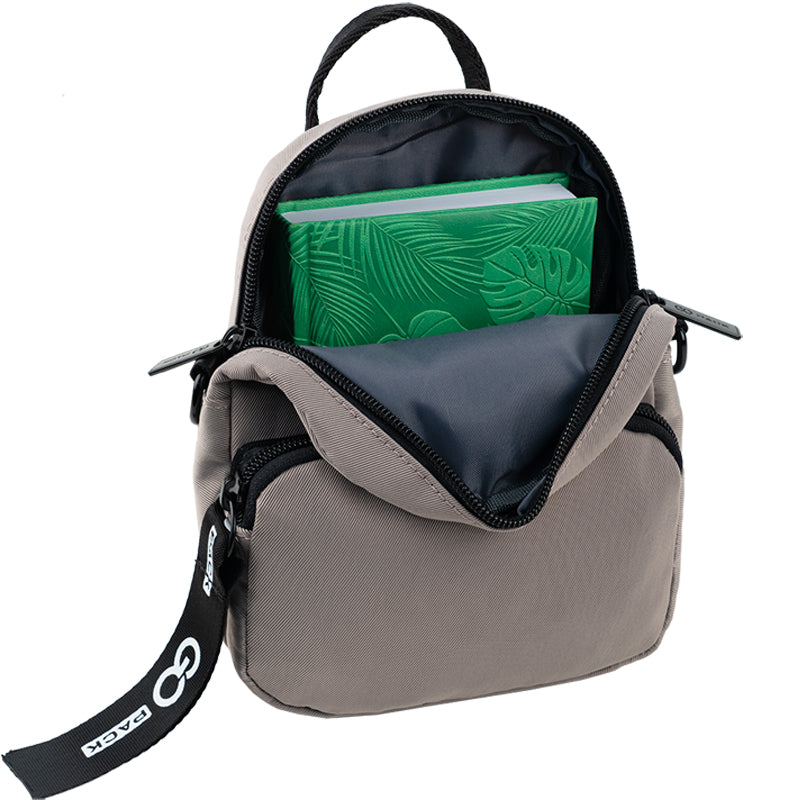 Mini convertible backpack GoPack Education Teens GO24-181XXS-1 beige