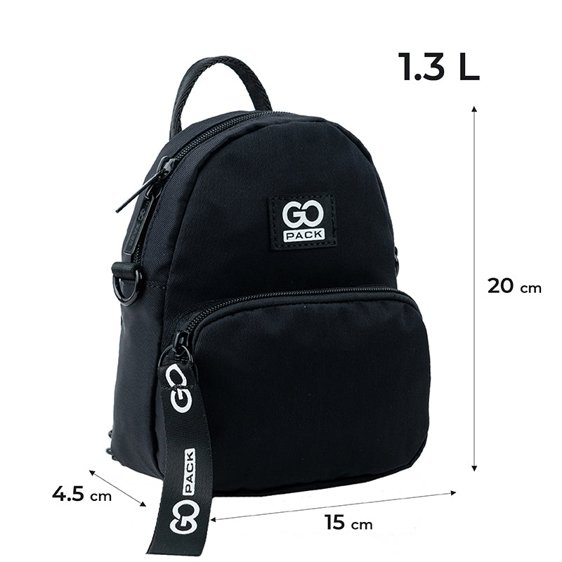 Mini convertible backpack GoPack Education Teens GO24-181XXS-4 black