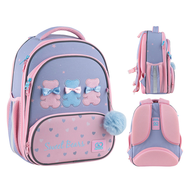 School backpack hard shaped GoPack Education Lovely Bears GO25-597M-2