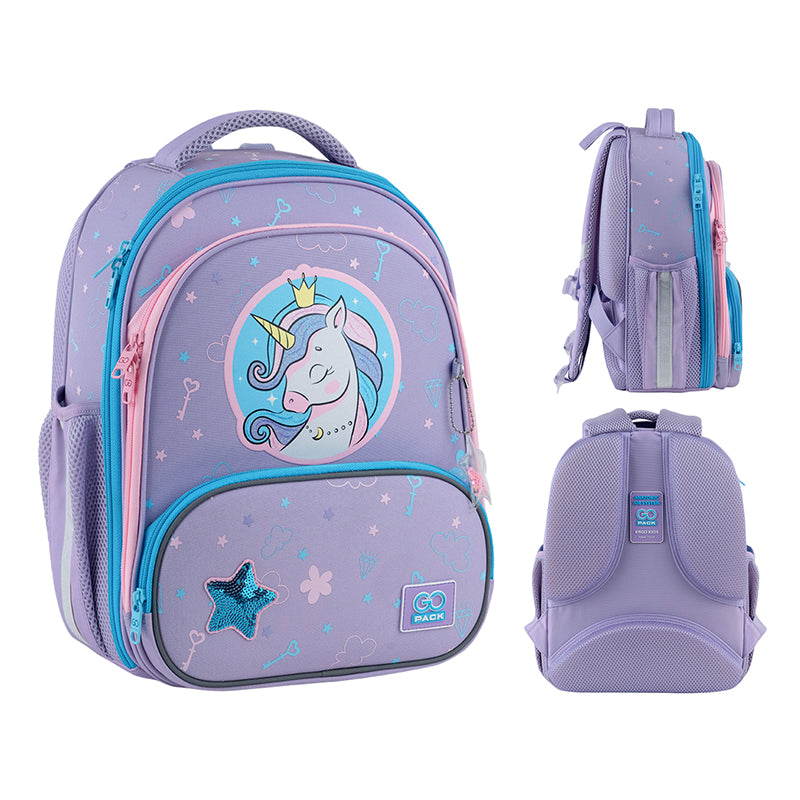 School backpack hard shaped GoPack Education Fairytale Unicorn GO25-597M-3