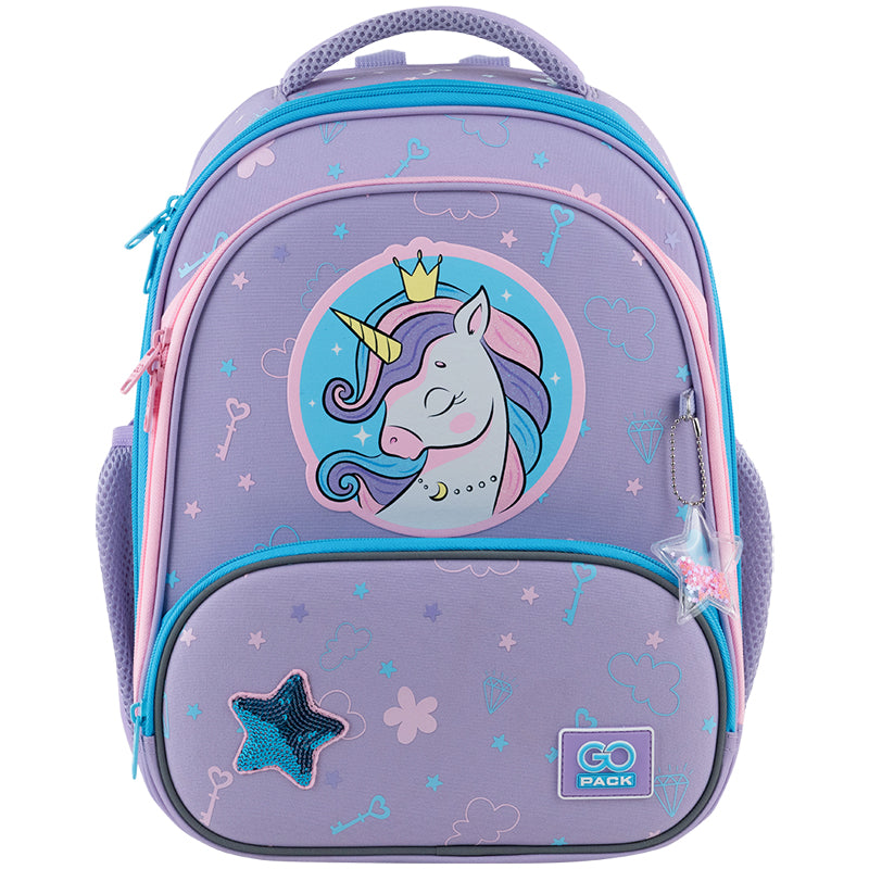 School backpack hard shaped GoPack Education Fairytale Unicorn GO25-597M-3