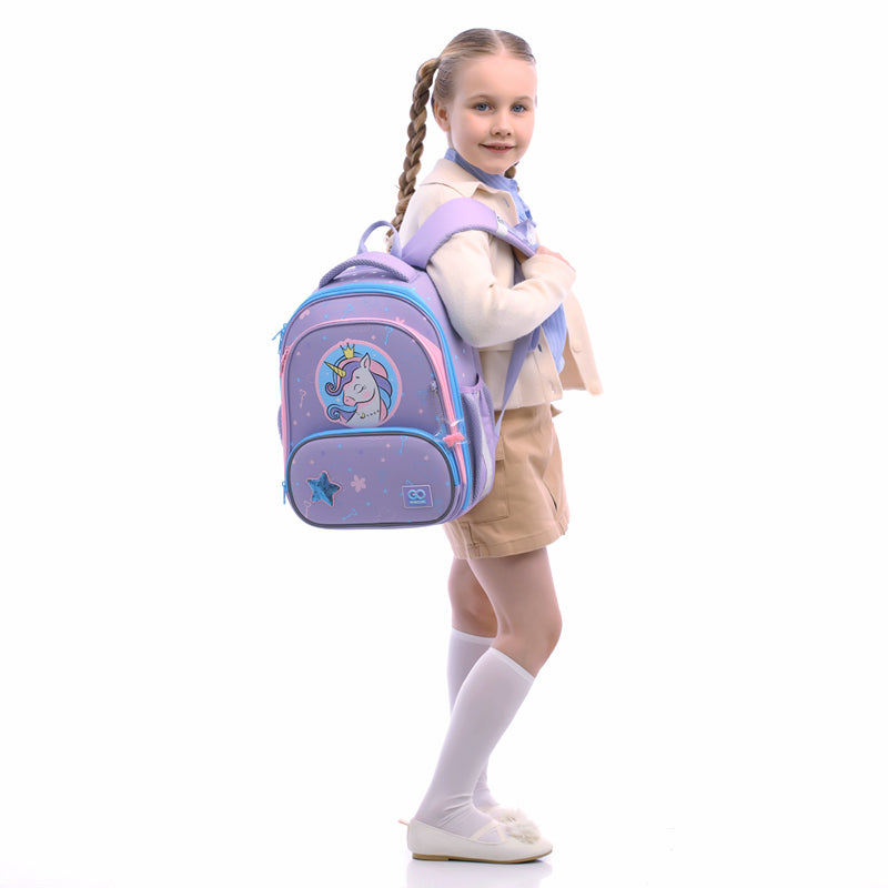 School backpack hard shaped GoPack Education Fairytale Unicorn GO25-597M-3
