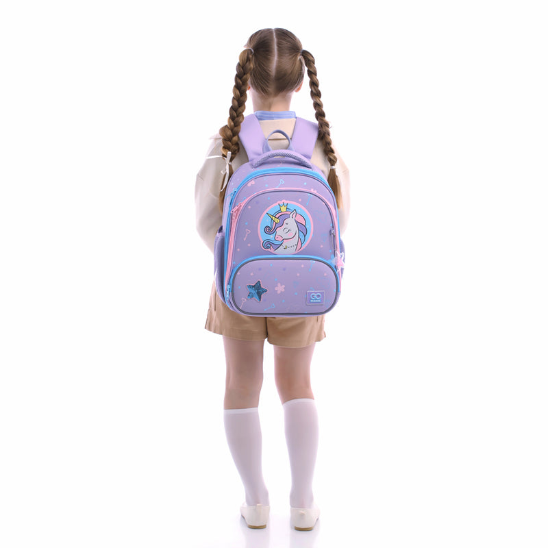 School backpack hard shaped GoPack Education Fairytale Unicorn GO25-597M-3
