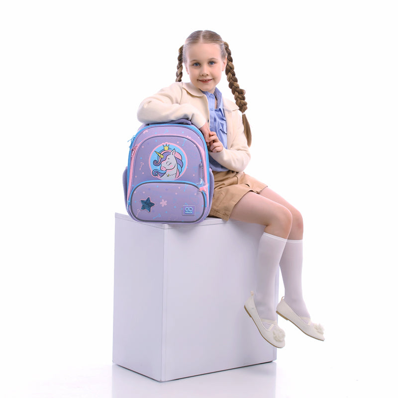 School backpack hard shaped GoPack Education Fairytale Unicorn GO25-597M-3