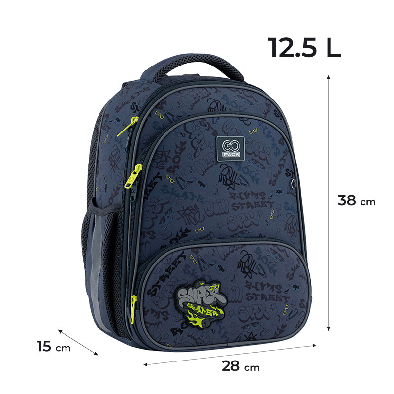 School backpack hard shaped GoPack Education Super Skater GO25-597M-4