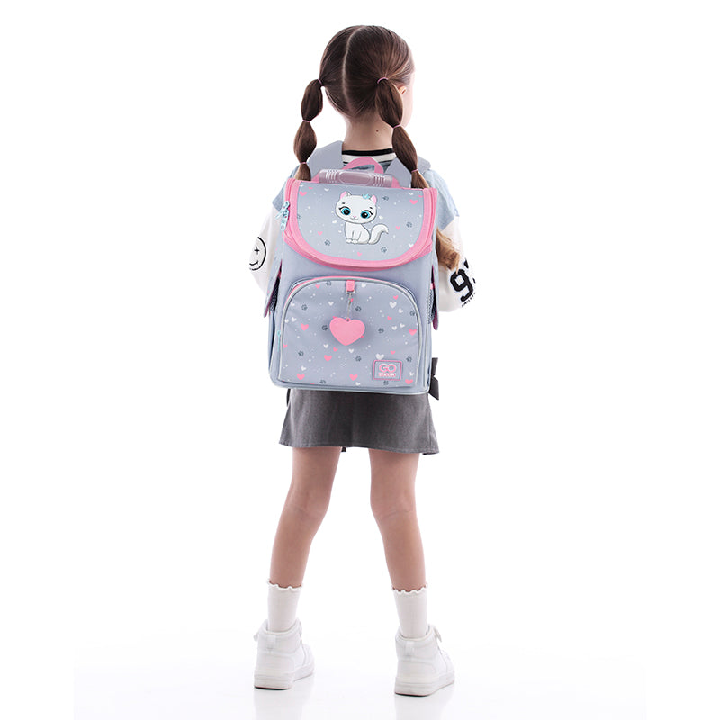 School backpack hard shaped GoPack Education Kitten Princess GO25-5001S-3