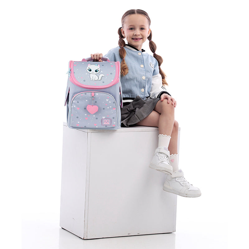 School backpack hard shaped GoPack Education Kitten Princess GO25-5001S-3