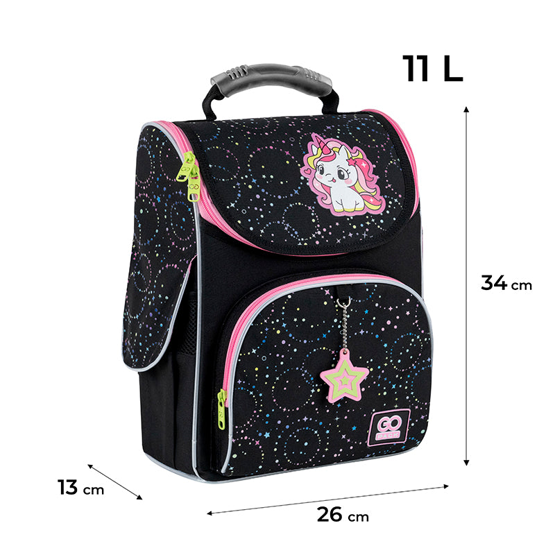 School backpack hard shaped GoPack Education Magical Unicorn GO25-5001S-4