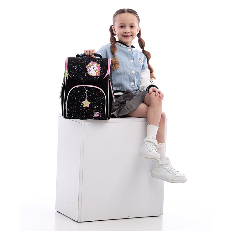 School backpack hard shaped GoPack Education Magical Unicorn GO25-5001S-4