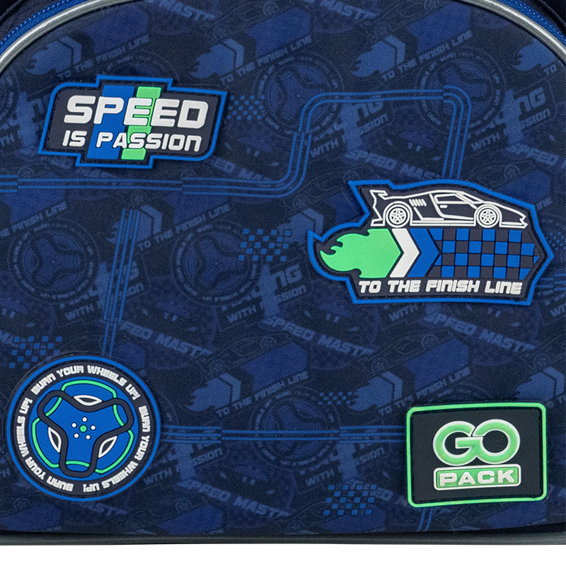 School backpack hard shaped GoPack Education Racing GO25-5001S-6