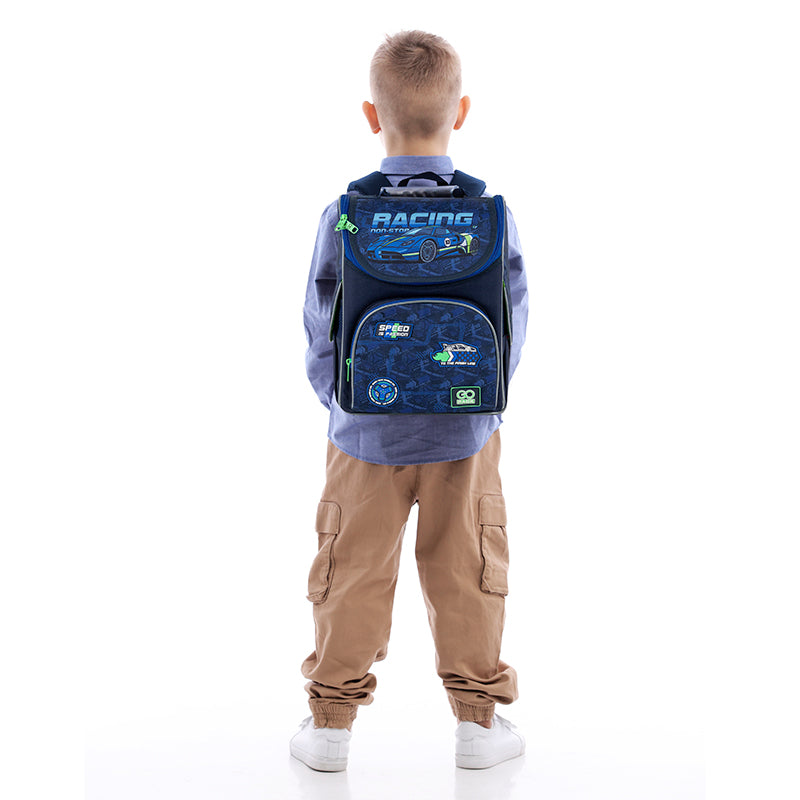 School backpack hard shaped GoPack Education Racing GO25-5001S-6