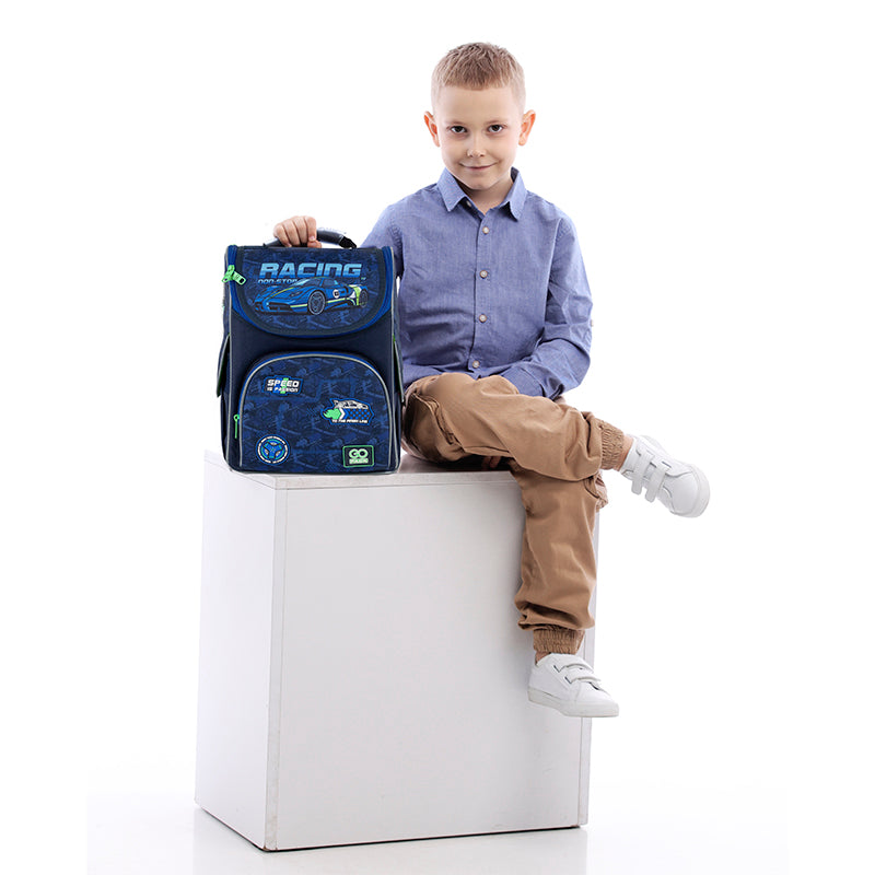 School backpack hard shaped GoPack Education Racing GO25-5001S-6