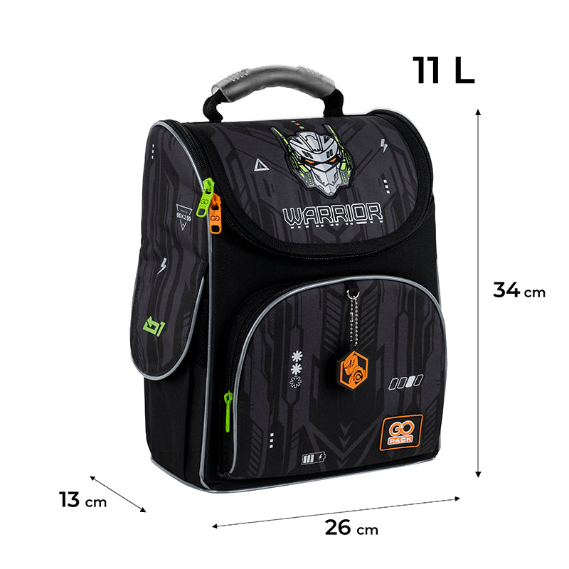 School backpack hard shaped GoPack Education Warrior GO25-5001S-8