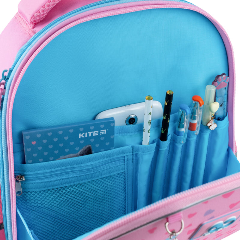 School backpack semi hard-shaped GoPack Education Fluffy Kitten GO25-165S-2