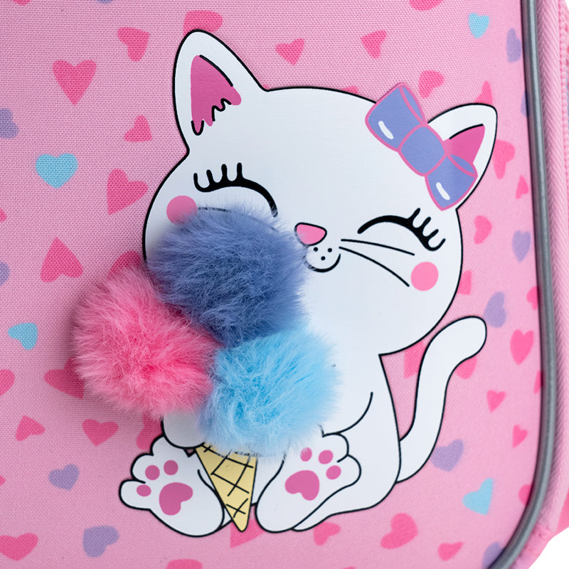 School backpack semi hard-shaped GoPack Education Fluffy Kitten GO25-165S-2