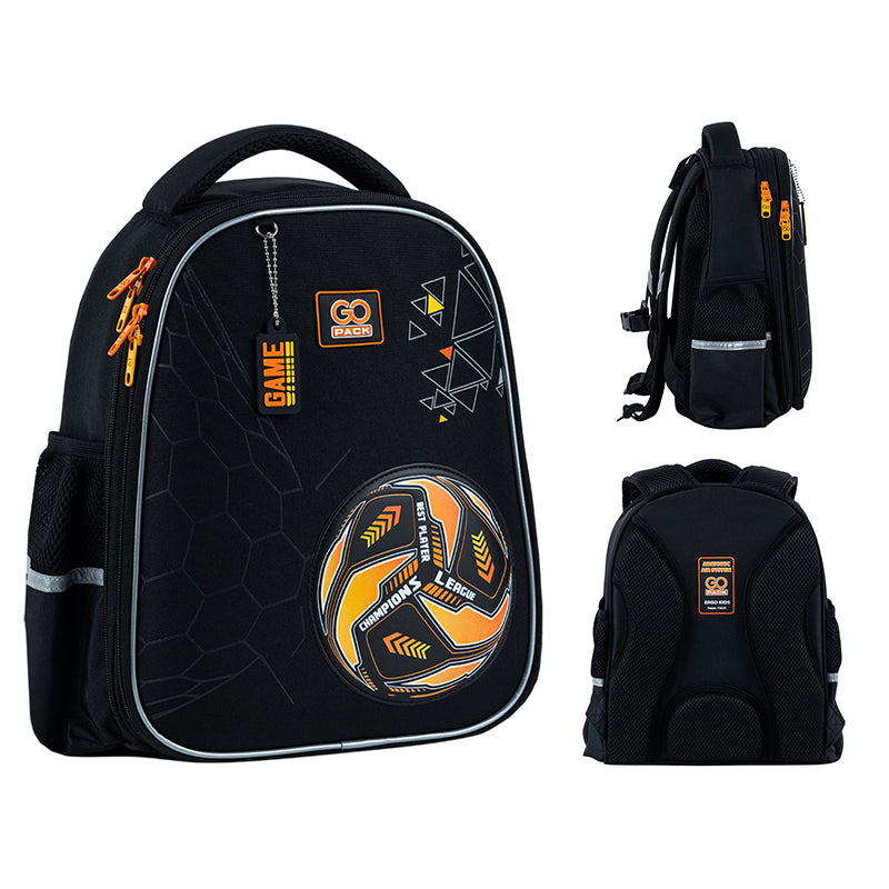 School backpack semi hard-shaped GoPack Education It's a Goal Time GO25-165S-3