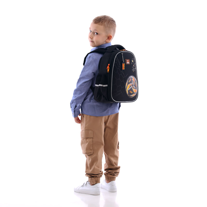 School backpack semi hard-shaped GoPack Education It's a Goal Time GO25-165S-3
