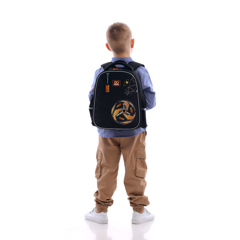 School backpack semi hard-shaped GoPack Education It's a Goal Time GO25-165S-3