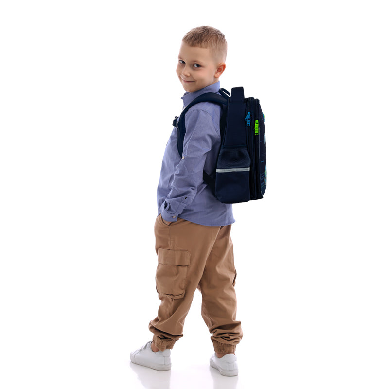 School backpack semi hard-shaped GoPack Education Speedway GO25-165S-4
