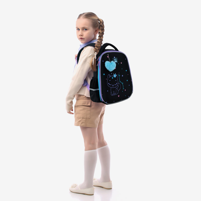 School backpack semi hard-shaped GoPack Education Meowjestical GO25-165M-2
