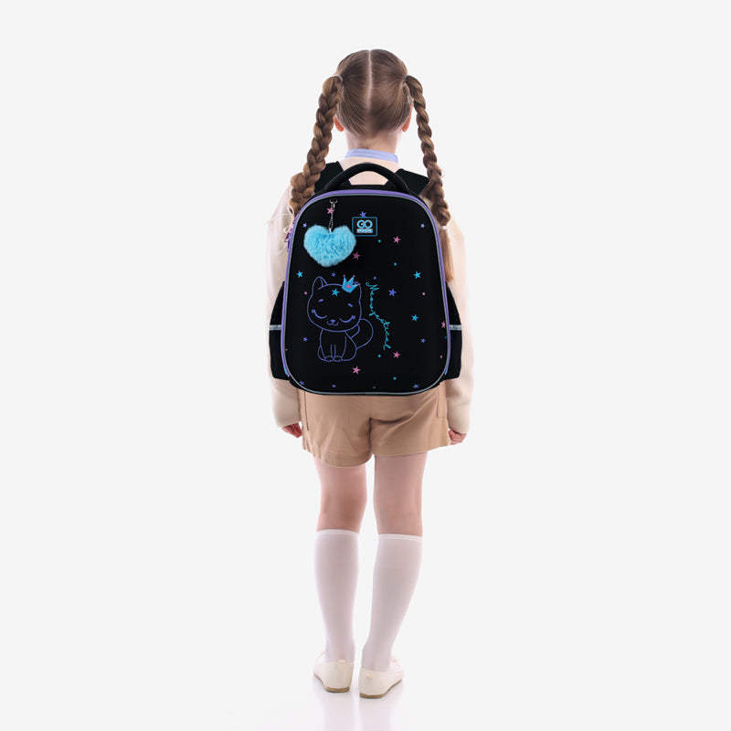 School backpack semi hard-shaped GoPack Education Meowjestical GO25-165M-2