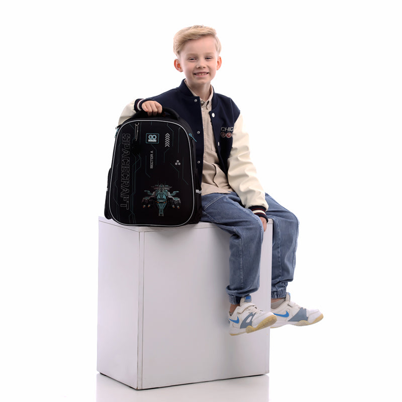 School backpack semi hard-shaped GoPack Education Spacecraft GO25-165M-5