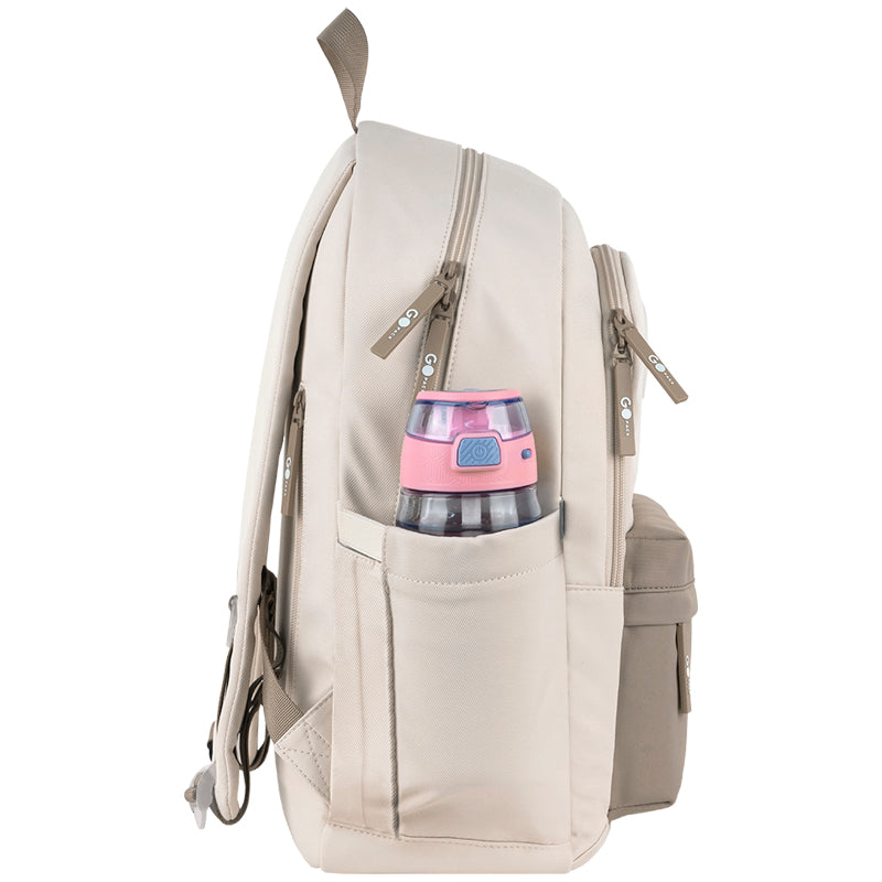School backpack GoPack Education Beige, Brown GO26-141L-1