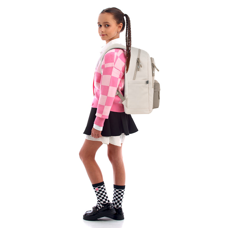 School backpack GoPack Education Beige, Brown GO26-141L-1