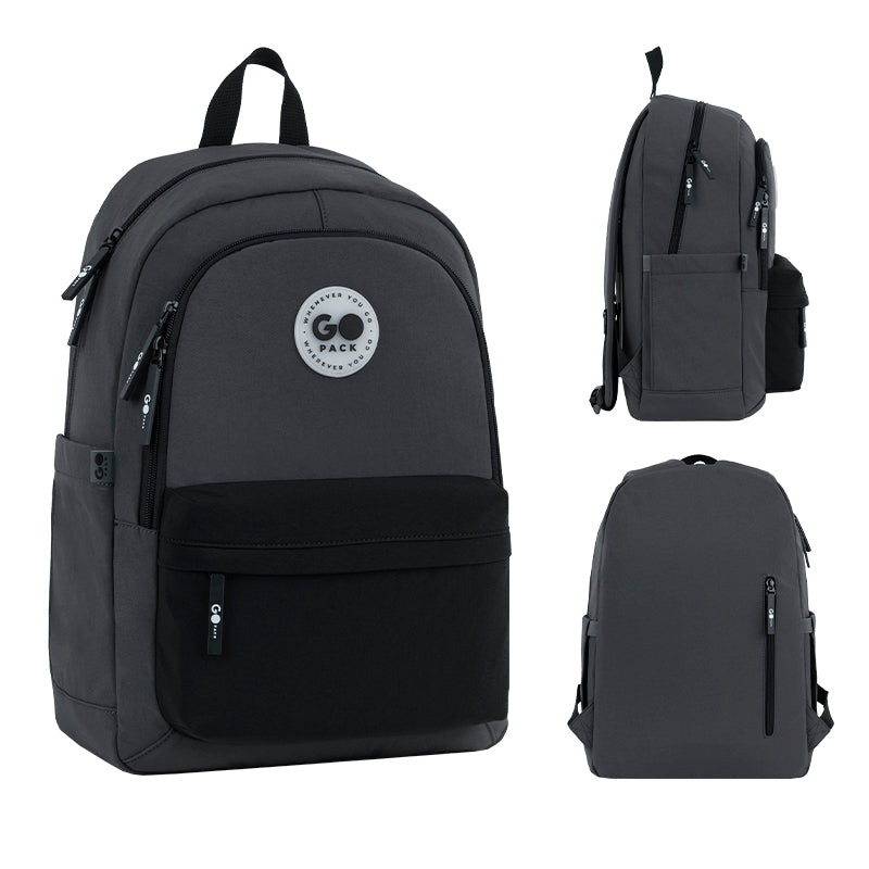 School backpack GoPack Education Black, Gray GO26-141L-4