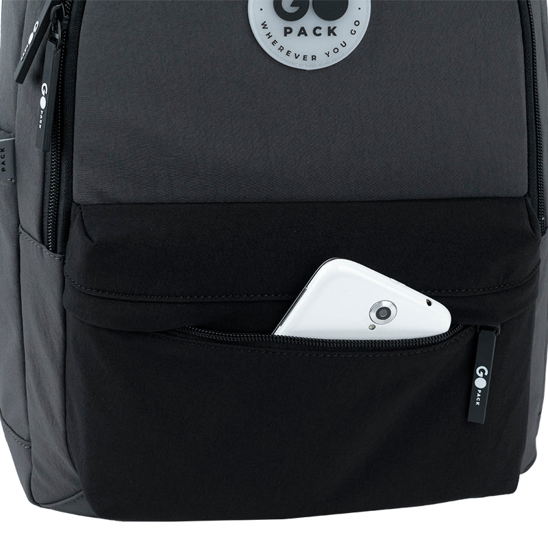 School backpack GoPack Education Black, Gray GO26-141L-4