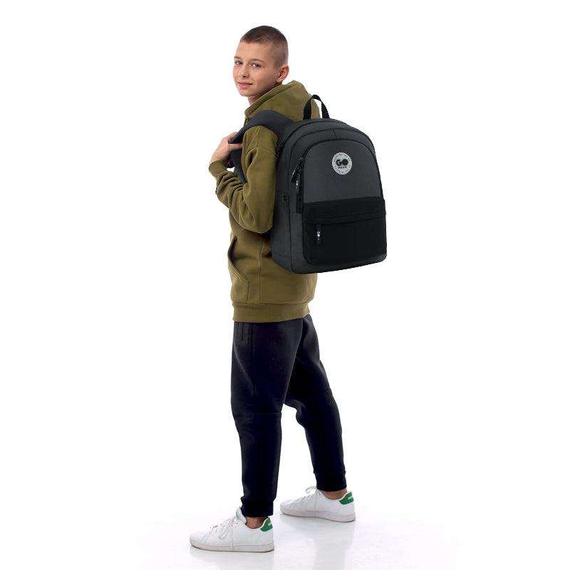 School backpack GoPack Education Black, Gray GO26-141L-4