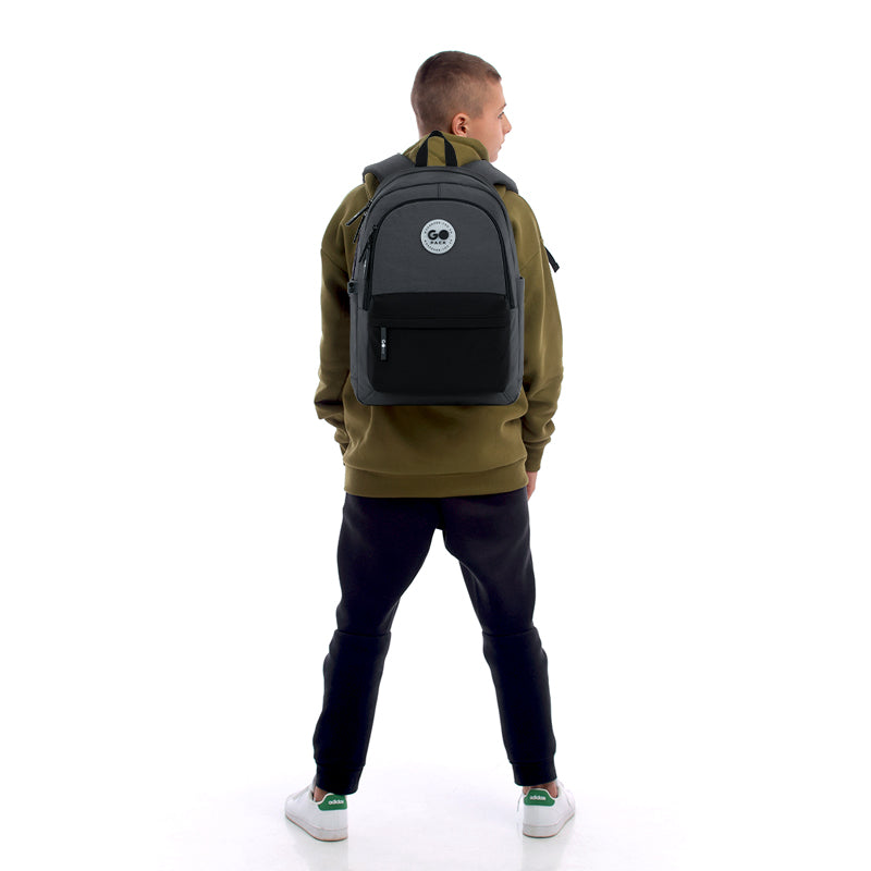School backpack GoPack Education Black, Gray GO26-141L-4