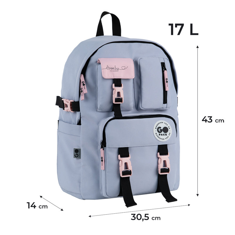Backpack GoPack Education Teens Gray GO26-2500L-1