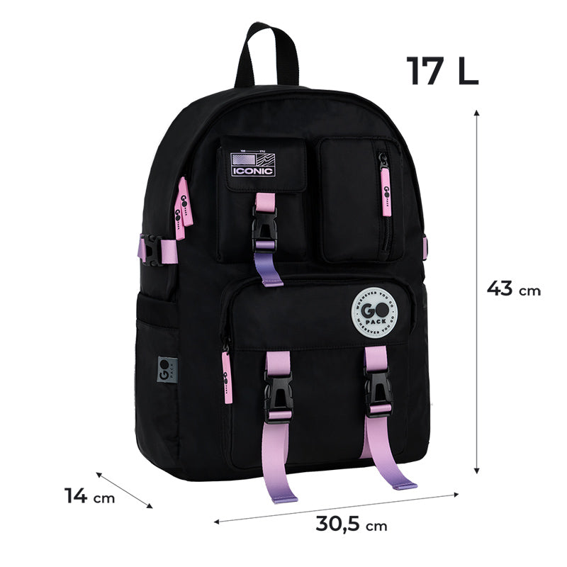 Backpack GoPack Education Teens Black, Gradient GO26-2500L-2