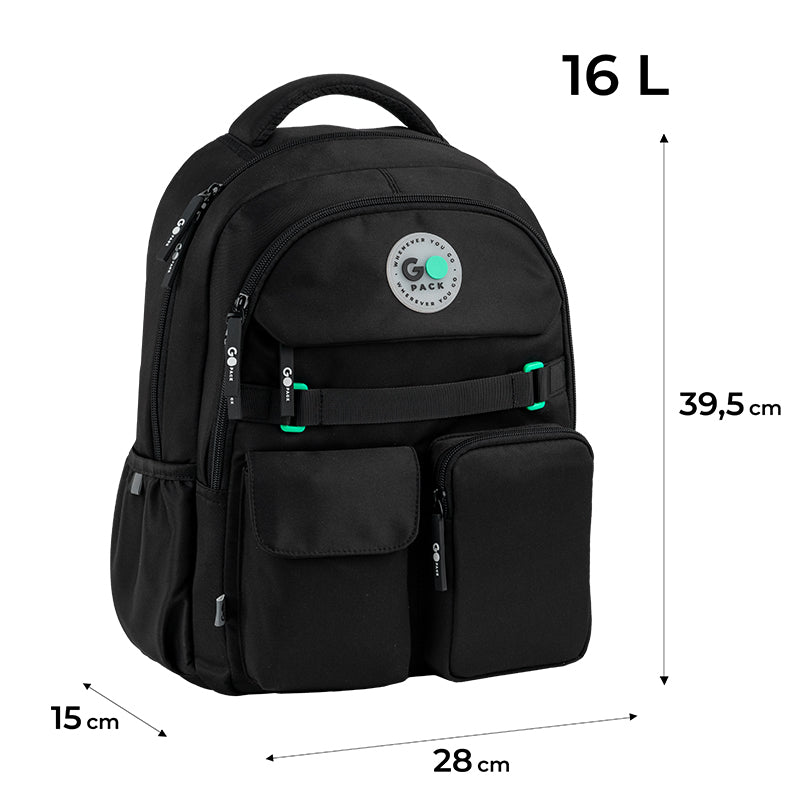 Backpack GoPack Education Black GO26-183M-3