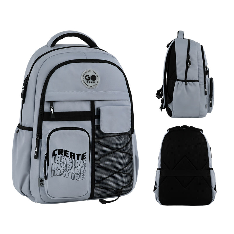Backpack GoPack Education Teens Gray GO26-184L-2