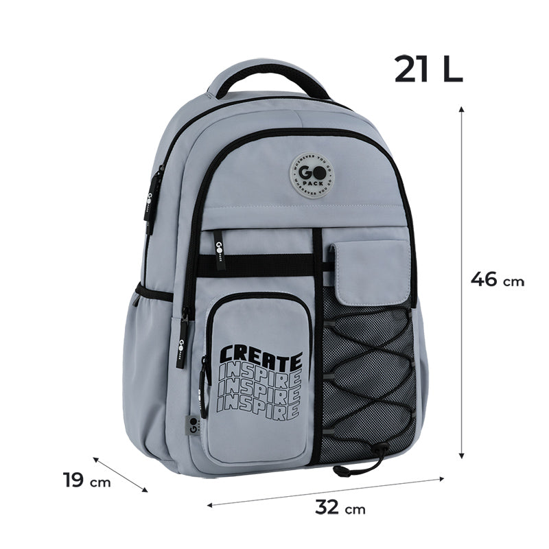 Backpack GoPack Education Teens Gray GO26-184L-2