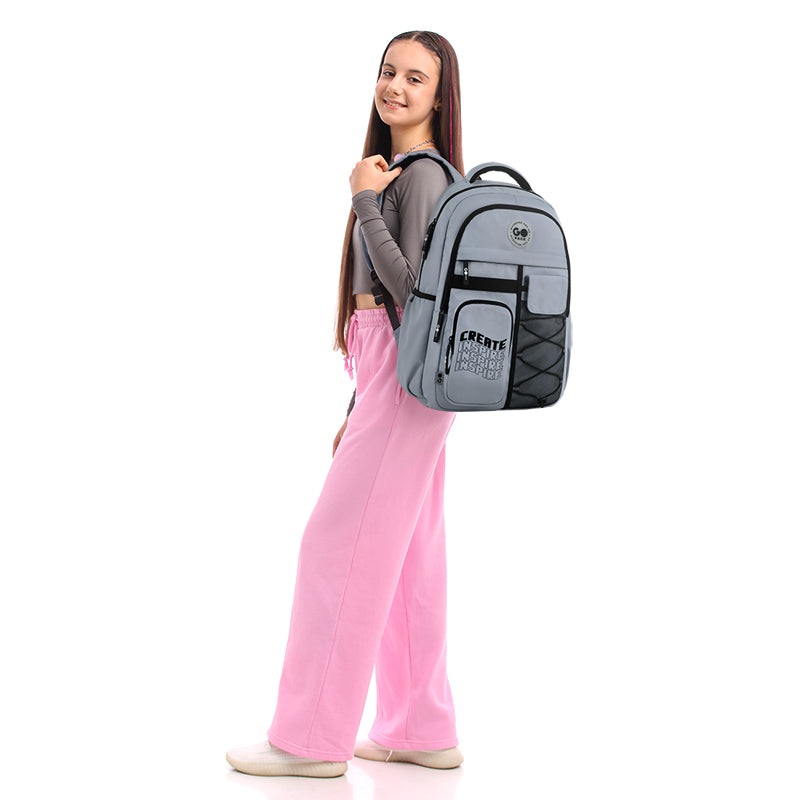 Backpack GoPack Education Teens Gray GO26-184L-2