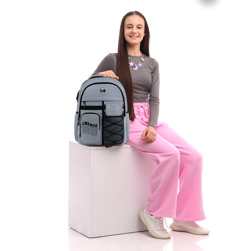 Backpack GoPack Education Teens Gray GO26-184L-2