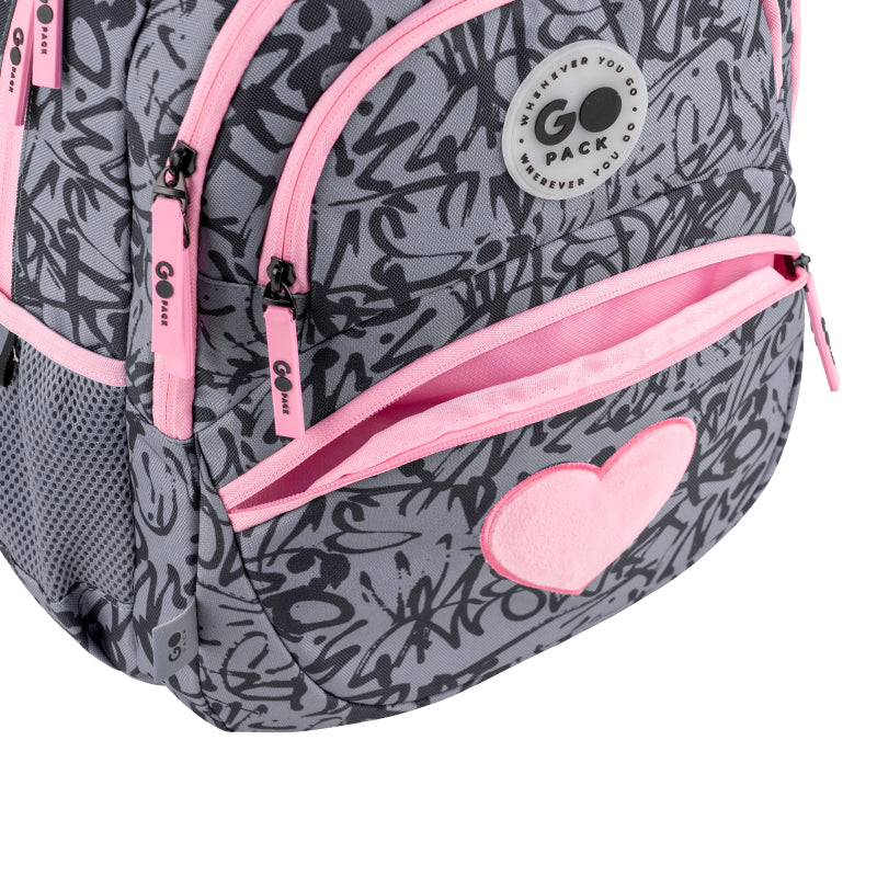 Backpack GoPack Education Fluffy Heart GO26-175M-4
