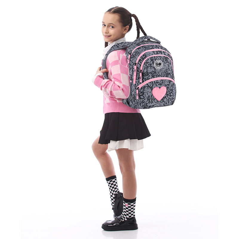 Backpack GoPack Education Fluffy Heart GO26-175M-4