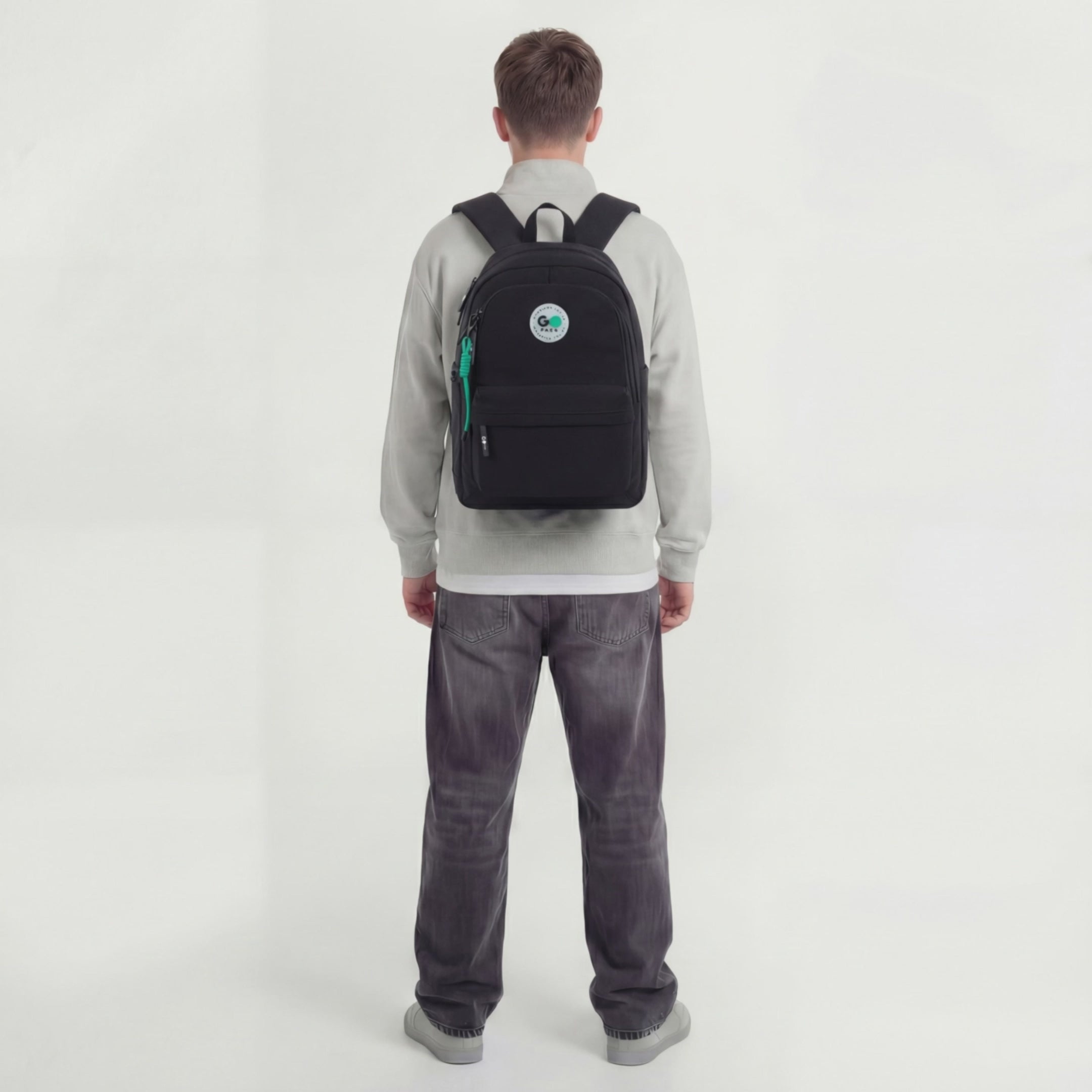 Load video: School backpack GoPack Education Black GO26-141L-3