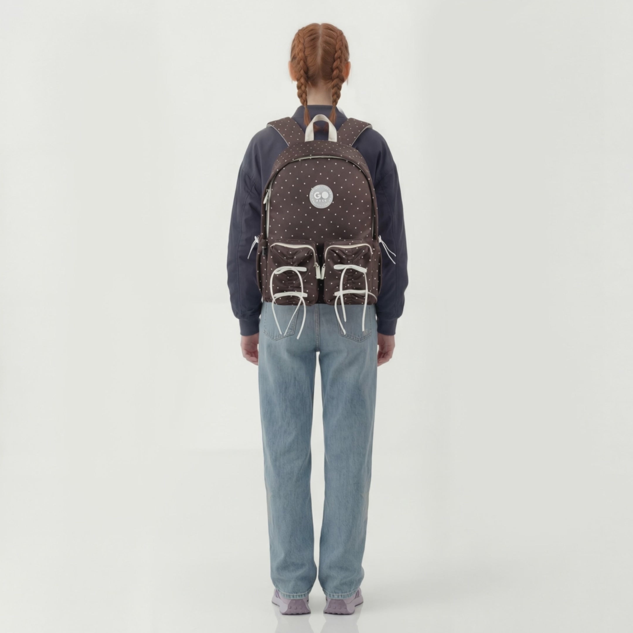 Load video: Backpack GoPack Education Teens Brown GO26-130L-2