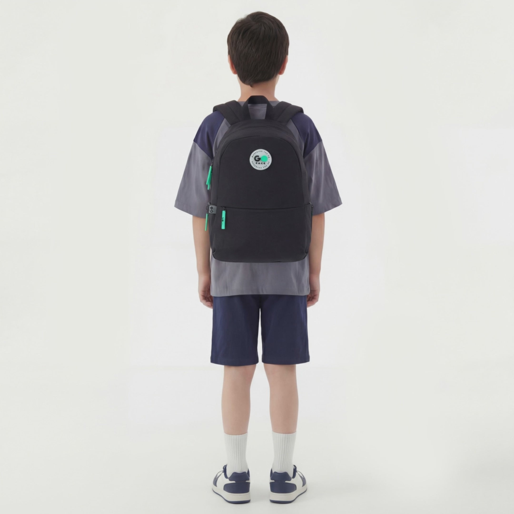 Load video: Backpack GoPack Education Teens Black GO26-188M-4
